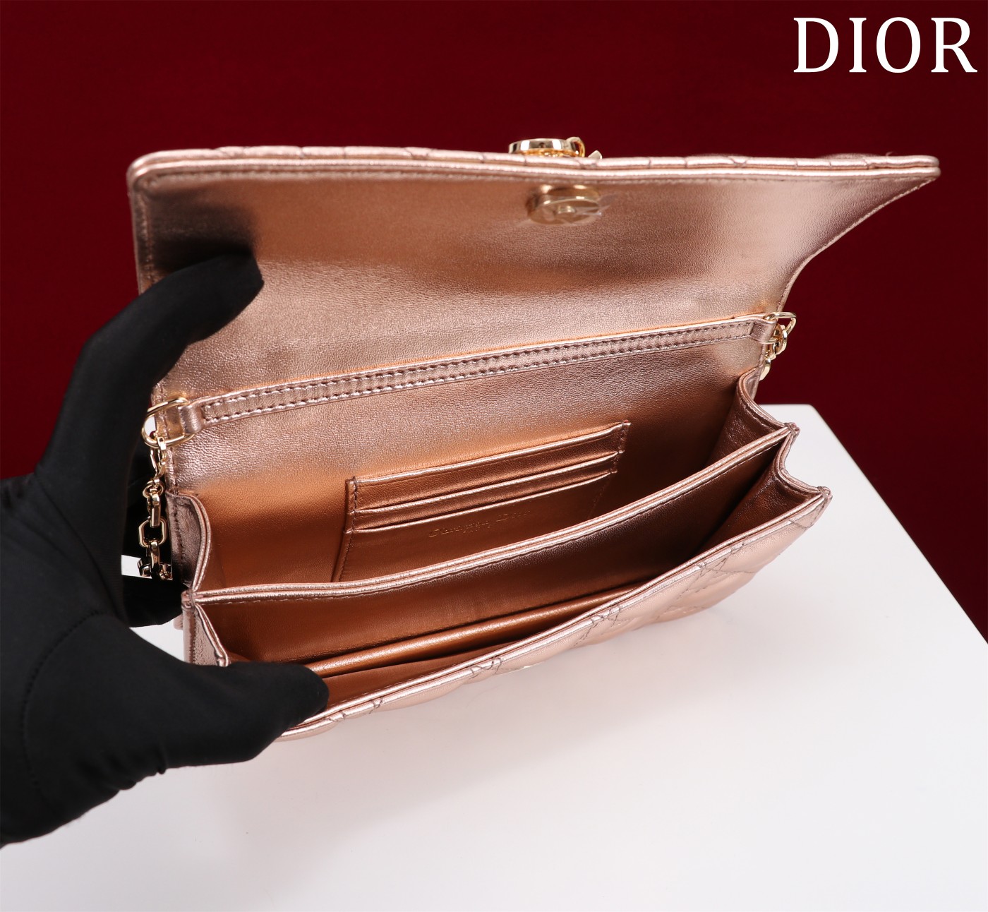 My Dior Mini Bag Gold Cannage Lambskin